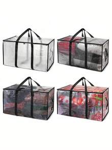 2/4 包 2.43 盎司超大搬家袋或收纳袋 – 大号搬家箱，带背包肩带、拉链和提手 – 重型包装袋，适用于搬家、大学宿舍、圣诞装饰、收纳整理、储物箱、衣物收纳、旅行、床底收纳等。 - 彩色 - 查看 7