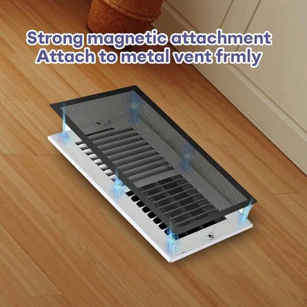 4/8/12/16pcs Magnetic Vent Dust Cover, 4x10 Inches, PVC Air Conditioner Filter Cover, Anti-Debris, Insect And Dust, Air Conditioner Outlet Cover, Suitable For Floor/Wall/Ceiling, Home Vent Cover