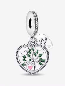 1 件 925 纯银绿色串珠四叶草吊坠适合女士手链手镯 DIY 珠宝制作和日常服装搭配珠宝装饰适合女孩 - 銀色 - 查看 19