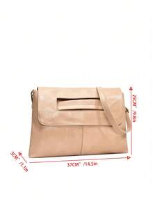 Dedoo 一件装女士时尚复古油皮斜挎包。都市时尚，休闲简约，优雅百搭。可挎在手上、腋下或全身。适合通勤、收纳笔记本电脑、购物、旅行、情人节礼物、送给妈妈等场合。 - 卡其色 - 查看 11