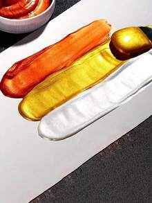 金银丙烯颜料 (100ml) - 鲜艳亮丽，防水防褪色，适用于画布、岩石、织物、陶瓷等多种表面 - 适合艺术家和初学者，是感恩节、圣诞节、生日礼物、返校季、学校用品的完美选择 - 彩色 - 查看 4