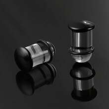 12Pcs Glass Stretching Kit With Rubber O-Rings For Body Piercing - 黑色 - 查看 5
