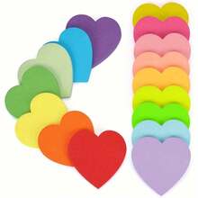 6/8/9/16 Packs Heart Shape Self Sticky Post Notes, Bright Colorful Creative Sticky Notes For Notebooks Bible Study School Office Supplies 2.75 X 2.75 Inch 30 Sheets/Pad - Multicolor - View 10