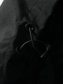 Men's Spring And Autumn Outdoor Sports Casual Versatile Windproof Hooded Contrast Color Jacket For Men - Black - View 4