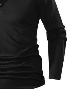 3pcs Boyfriend Style Men's Lightweight Breathable Running Fitness Casual Solid Color Long Sleeve Polo Shirts, Spring/Autumn - Multicolor - View 5