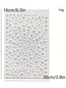 1 Sheet 3D Pearl Face Jewels Eyeshadow Stickers Self Adhesive Face Body Eyebrow Diamond Nail Stickers Diamond Decoration