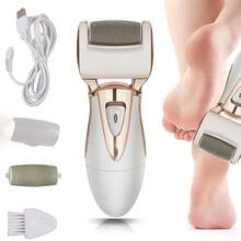 充电式电动足部磨皮器去老茧修脚器去角质机脚跟角质去除器足部护理工具 600mAh - 金色 - 查看 13