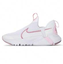 Nike Nike Outdoor Commute & Campus Slip-On Comfortable Durable Women's Running Shoes, GO FLYEASE Easy On/Off No-Tie Slouchy Shoes, Soft Sole Non-Slip Lightweight Casual Shoes, White & Pink Fresh Color Suitable For Campus To Workplace, DV8999-100