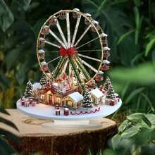 2D płaski, 2D akrylowy samolot, elegancki diabelski młyn z kokardą - styl boho, odpowiedni do domu, biura, kawiarni, wielofunkcyjna dekoracja - idealny na Boże Narodzenie, Halloween, Święto Dziękczynienia, prezent świąteczny, 2D płaski - Wielokolorowe - Zobacz 7