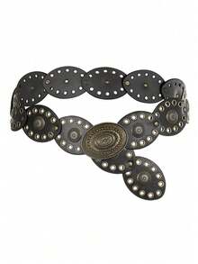 1 件女士波西米亚风 PU 皮革宽腰带，时尚百搭复古西部牛仔风格秋季、秋季、万圣节 - 腰帶 - 查看 19