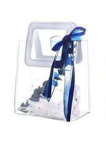 Bộ 10 túi quà PVC trong suốt có thể tái sử dụng (có quai xách) - Thích hợp làm quà tặng cô dâu, mua sắm, đám cưới, sinh nhật, lễ cưới, kỷ niệm đính hôn, tiệc tùng, tiệc trà, đồ thủ công, trang trí nhà cửa và phòng ngủ, phụ kiện chụp ảnh cưới sinh nhật, túi quà tặng sinh nhật. Bao gồm túi quà và túi tote trong suốt. - Nhiều màu - Xem 6