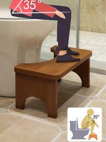 竹制马桶凳，改善蹲姿，升高平台，竹子材质，适用于厕所和浴室