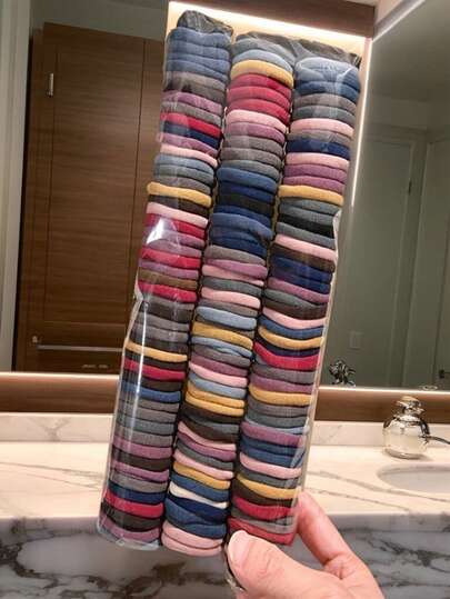 125 piezas/Set de 4cm/1.57in Scrunchies de colores apagados, lindos y minimalistas, elásticos y sin costuras, adecuados para uso diario de mujeres, coleta, maquillaje, lavado, transporte, deportes, escuela, fiesta, vacaciones, regalo, accesorios para el cabello