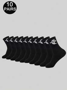 5 Pairs/10 Pairs/20 Pairs/ Men's Casual Socks, Mid Length Socks, White Socks, Winter Socks, Black Socks, Sports, Fall Socks