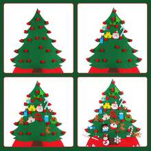 Christmas Tree Advent Calendar (2025 New), 24 Days Countdown To Christmas Felt Fabric Advent Calendar With 24 Ornaments & Pockets, Holiday Decoration Wall Door Hanging Decor Gift - Multicolor - View 5