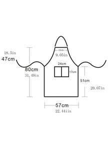 Adjustable Children's Apron With 2 Pockets, Suitable For Kids' Drawing, Cooking, And Crafts