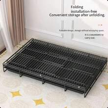 1 件可折叠金属鸟笼，带托盘、食盆、栖木 - 坚固紧凑的设计，适合室内使用，适用于鸽子、鹦鹉、玄凤鹦鹉、小型鸟类，采用防逃逸焊接设计，用于繁殖和展示，易于清洁，节省空间