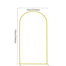 7.2 英尺婚礼拱门背景架，方形拱门金色金属拱门背景架，适用于婚礼仪式生日派对新娘拍照亭花园花卉气球拱门装饰万圣节圣诞节装饰
