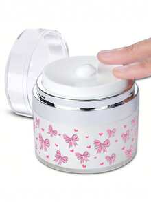 زجاجات مضخة هوائية بنمط الوردي القوس والقلب، حاويات مضخة هوائية للكريم، حاوية مرطب بمضخة، حاويات مستحضرات تجميل فارغة من الأكريليك مع مضخة، حاويات قابلة لإعادة التعبئة بحجم السفر مع غطاء لمرطبات سميكة، كريمات العناية بالبشرة، شفافة، منظم مستحضرات التجميل