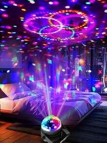 Colorful LED Mini Stage Light - USB Powered, Rotating Magic Ball For KTV & Christmas Decor