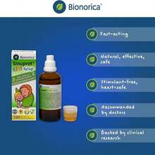 Bionorica Sinupret Kids Sinus &Amp; Immune Syrup Respiratory &Amp; Immunity Boost Natural, Fast Acting Herbal Support With Verbena &Amp; Elder Flower - Cherry Flavor - 338 Oz - Flavor NameA - 查看 5