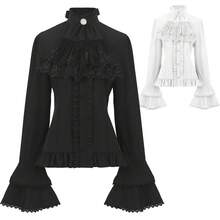 Cosplay Clothing - 230831 French-style Shirt Style 1 - Black - View 4