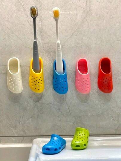 1/2/4/10 st roliga mini-tandborsthållare för tofflor, väggmonterad badrumstandborsteorganisatör utan borrning, lämplig för kök, badrum, skrivbordsförvaring