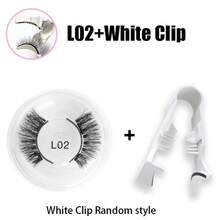 1 对/套 CC 卷曲磁性睫毛套装，磁性无胶双磁铁磁性睫毛，带涂抹镊子，可重复使用磁性睫毛，适合懒散的人，自然卡通睫毛混合器设计，3D 浓密睫毛延长，适合日常佩戴、工作、学习、旅行、派对、女性礼物、女性圣诞礼物 - 黑色 - 查看 11