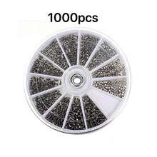 600/1000颗不锈钢手表、眼镜、钟表维修螺丝套装 - 含维修工具，盒装 - 銀色 - 查看 10