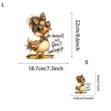 1/2/4 miếng dán chuyển nhiệt hình chú vịt ngộ nghĩnh - Câu nói "Hãy là chính mình và đừng xin lỗi" - Phụ kiện họa tiết da báo dễ thương cho áo phông, áo hoodie, quần jean, túi xách, gối - Miếng dán ủi chất lượng cao dùng cho đồ thủ công tự làm, quà tặng sinh nhật và tiệc tùng - Hoàn hảo cho những người yêu thời trang và quà tặng tự yêu bản thân, trang phục, thiết kế vui tươi, keo dán bền, người đam mê thủ công - Nhiều màu - Xem 4