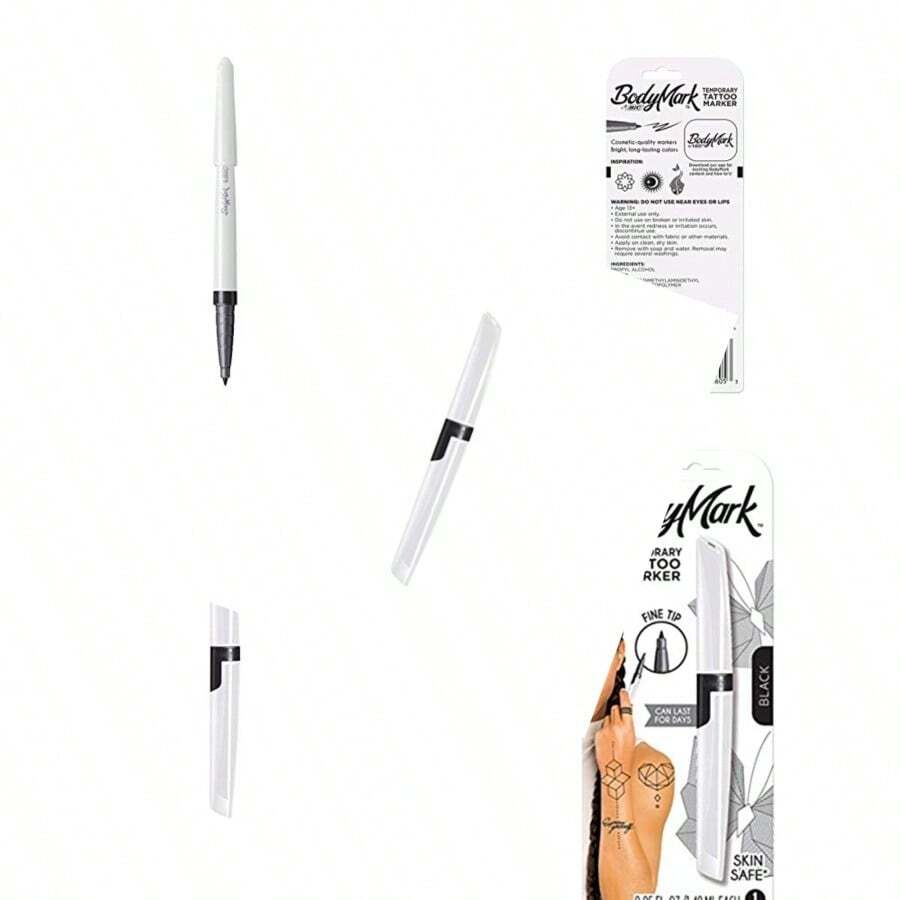 BIC BodyMark Temporary Tattoo Marker Fine Tip Black - như hình ảnh - Xem 1