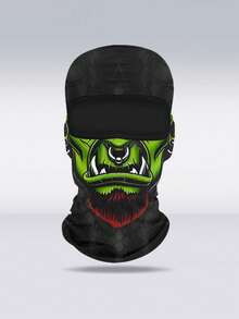 1件装男女通用透气骑行面罩，动漫图案脖套，轻盈冰丝摩托车头巾，适合夏季户外运动、钓鱼等场合，防晒面罩 - 彩色 - 查看 14