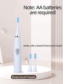 Ultrasonic Electric Toothbrush - Effectively Cleans Teeth And Gums, Comes With Replacement Brush Heads, Suitable For Household Use, Multiple Colors Available, Makes A Great Gift - White - View 8