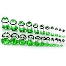 12Pcs Glass Stretching Kit With Rubber O-Rings For Body Piercing - 翠 - 查看 1