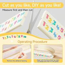 2m lange selbstklebende Tischkantenschutz, Cartoon Zahlenmodell, Wandeckenprallschutz, weich & dick stoßfeste Auflage