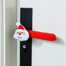 1pc Christmas Door Handle Decorations, Santa Claus Door Handle Gloves, Christmas Tree Decorations, Christmas Decoration Cartoon Protective Covers, Santa Claus Door Handle Gloves, Christmas Tree Decoration Room Protective Covers, Christmas Decoration Pendants, Holiday Party Small Gifts, Room Coverings