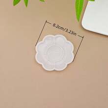 20/35/50pcs Mini Flower Shaped Plastic Painting Palettes - Art Oil Painting Trays For Watercolor, Acrylic And Oil Painting Mediums - White - View 10