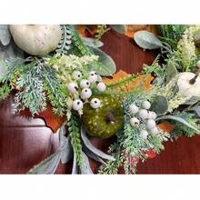 1pc/Halloween Thanksgiving Autumn Simulation Garland Frost Leaf Pumpkin Pendant Door Decoration Window Decoration Props - Multicolor - View 7