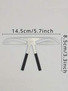 1/2支装不锈钢眉形塑造工具 - 可伸缩、可重复使用的模板，打造完美眉形，适合初学者和纹绣师，低酒精含量，眉毛化妆刷，价格实惠，圣诞礼物，化妆品，化妆工具，便宜好物，礼品，女士礼品，圣诞礼物 - 彩色 - 查看 3