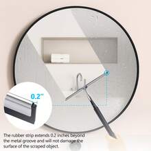 All-Purpose Squeegee Kit – 12" Streak-Free Window Cleaner With Extension Pole For Home, Car & Bathroom Use - Black - View 7