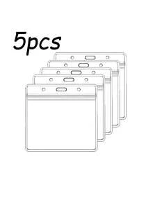 1 pezzo/3 pezzi/5 pezzi/10 pezzi Portacarte trasparente impermeabile extra spesso, orizzontale e verticale, in plastica trasparente, portacarte PVC impermeabile e sigillabile, protezione per carte d'identità, carte di credito, badge, leggero e portatile, per lavoratori d'ufficio, vacanze, anniversario, compleanno, regalo