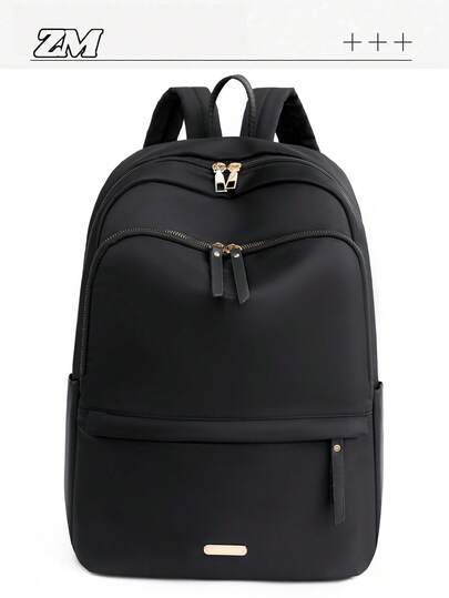 Mochila funcional con diseño metálico impermeable