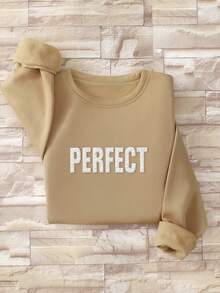Customize Sweatshirt , Personalize Your Fall Look: Upload Your Text, Initials, Or Slogan. Cute Crew-Neck Pullover For Everyday Wear,Flocking Printing, Sports, And Outdoor ,Fall Clothes For Women,Winter Clothes For Women,Halloween Clothes Women.