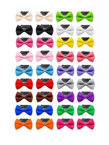 10/20/50pcs Random Color Cute Pet Hair Clips, Cat & Dog Hair Accessories - Multicolor - View 4
