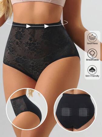 1 buc chiloți triunghiulari pentru femei, mărime plus, cu talie înaltă, subțiri, moi și confortabili, cu acoperire completă