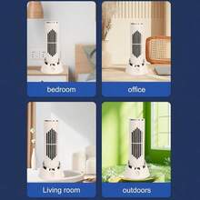 Ventilador de Escritorio de Torre, Ventilador de Mesa Eléctrico Portátil Silencioso de 3 Velocidades para Dormitorio, Cocina, Oficina, - Albaricoque - Ver 5