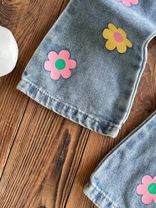 2 قطعة من الأعلى المزركش بنقشة جلد الأناناس والسراويل ذات الساق المستقيمة المطبوعة بأزهار ملونة مع جيوب، تماشى أنيق وجميل للخروج، المنزل، الحفلات - لون مشمشي - مشاهدة 6