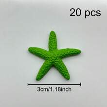 20pcs Resin Starfish Decorations, 1.18 Inch - Perfect For Weddings, Holidays, Home Crafts, Home Decor Ornaments & Accessories Best Gifts Birthday Graduation