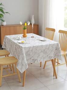 Obrus z włókniny PVC, tekstura marmuru, prosty styl, tworzywo sztuczne, nadruk, dekoracja blatu do wewnątrz i na zewnątrz