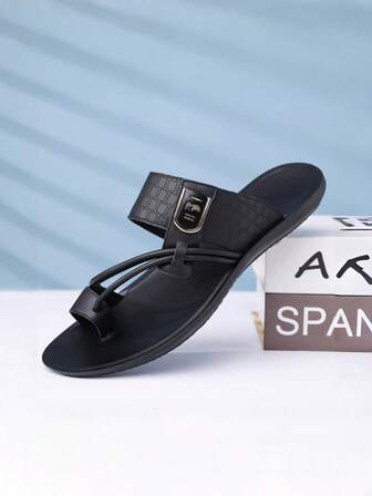 Men's Summer New Lightweight Breathable Non-Slip EVA Sole Slide Sandals, Fashionable Casual Strap Beach Slippers